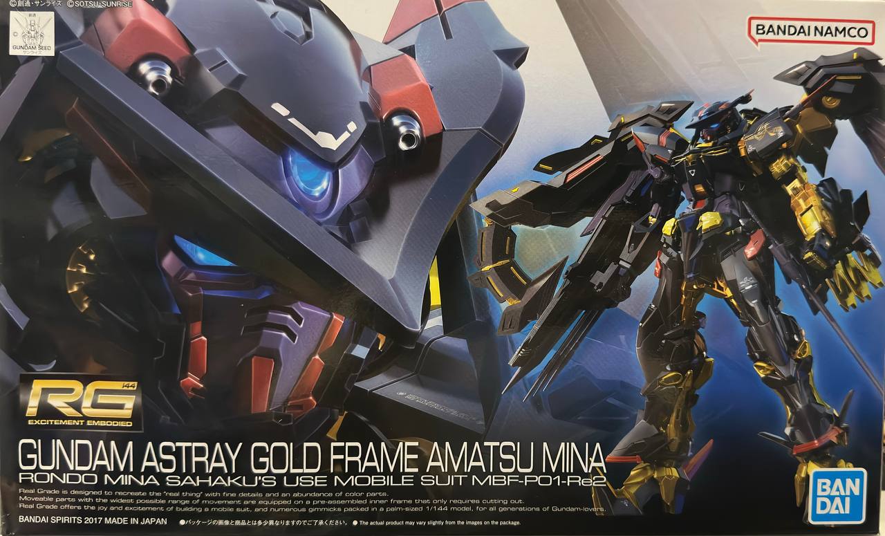 (RG) BANDAI GUNDAM ASTRAY GOLD FRAME AMATSU MINA RONDO MINA SAHAKU'S USE MOBILE SUIT MBF-P01-Re2