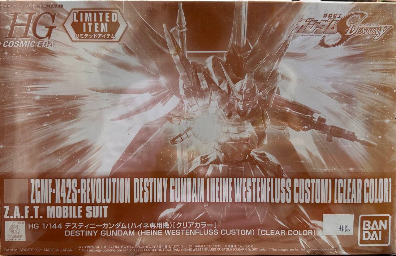 (HG) BANDAI ZGMF-X42S-REVOLUTION DESTINY GUNDAM (HEINE WESTENFLUSS CUSTOM) [CLEAR COLOR] 