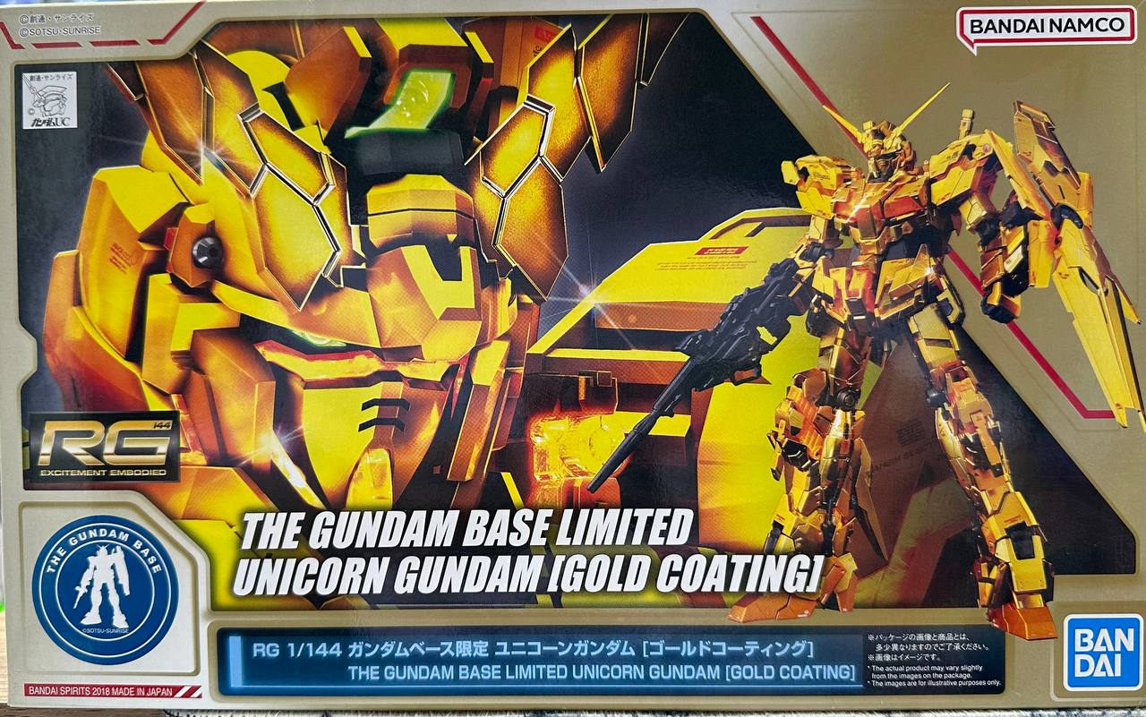 [RG] BANDAI THE GUNDAM BASE LIMITED UNI CORN GUNDAM [GOLD COATING] 