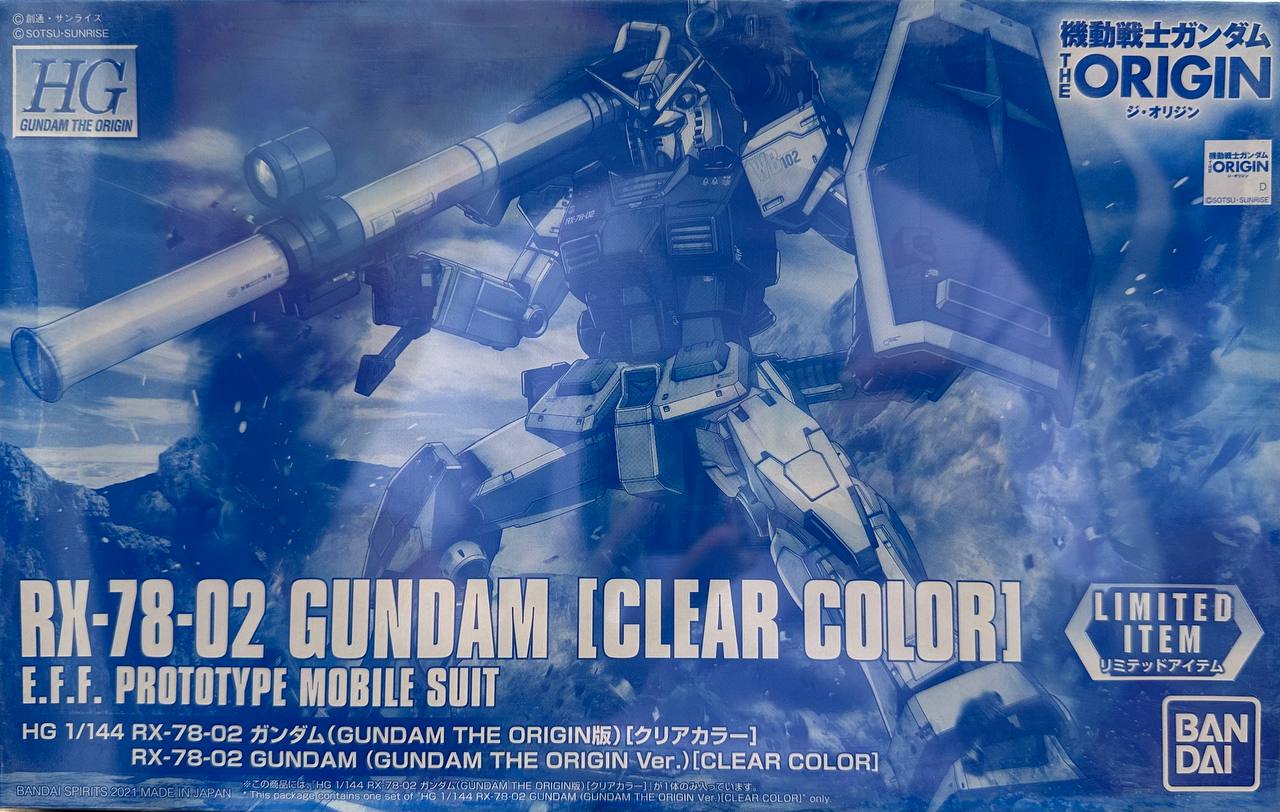 [HG] Gundam  RX-78-02 GUNDAM [CLEAR COLOR] E.F.F PROTOTYPE MOBILE SUIT 