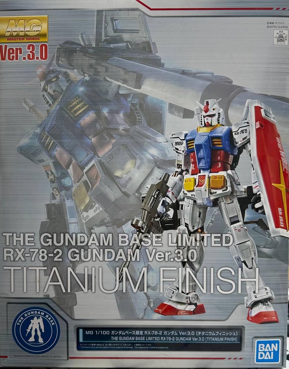 [MG] THE GUNDAM BASE LIMITED RX-78-2 GUNDAM VER.3.0 TITANIUM FINISH 