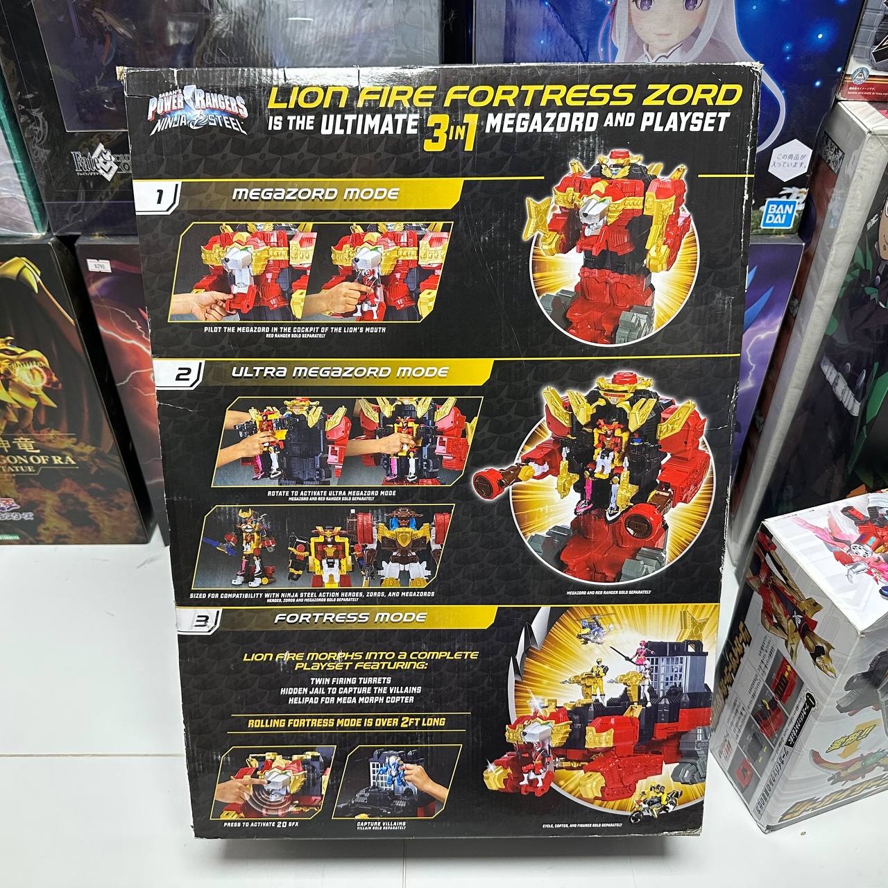 Power Rangers 43610 Ninja Steel Lion Fire Fortress Zord Playset